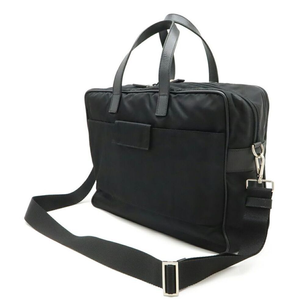 Prada Nylon Leather Triangle Logo Briefcase - Picture 2 of 9